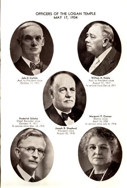 Officers of the Logan Temple - May 17, 1934